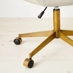 Mahonia Faux Leather Office Chair Cream/Aged Brass - Opalhouse™ Designed With Jungalow™ 10 Mahonia Faux Leather Office Chair Cream/Aged Brass - Opalhouse™ Designed With Jungalow™ -Cozy Living Sales Store GUEST 54b73936 5a21 4274 b154 b09db58cca94