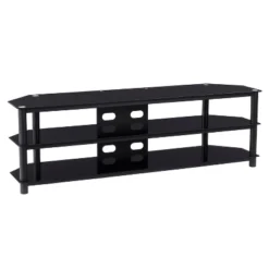 Travers Open Shelves TV Stand For TVs Up To 82" Black - CorLiving -Cozy Living Sales Store GUEST 54f85528 267a 418b bedf 533a44ec7149