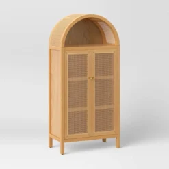 Woven Arched Wood Cabinet - Threshold™ 17 Woven Arched Wood Cabinet - Threshold™ -Cozy Living Sales Store GUEST 55ee5cc0 3aff 4967 be03 2e31c724f280