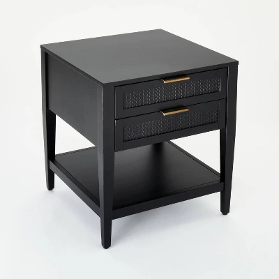 East Bluff 2 Drawers Woven Accent Table Black - Threshold™ Designed With Studio McGee 3 East Bluff 2 Drawers Woven Accent Table Black - Threshold™ Designed With Studio McGee - Image 3