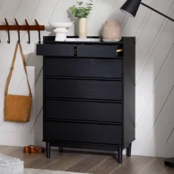 Mid-Century Modern Solid Wood 6 Drawer Vertical Dresser - Saracina Home 26 Mid-Century Modern Solid Wood 6 Drawer Vertical Dresser - Saracina Home -Cozy Living Sales Store GUEST 59498ed0 69d6 47e7 a8e6 18fcacc166e6