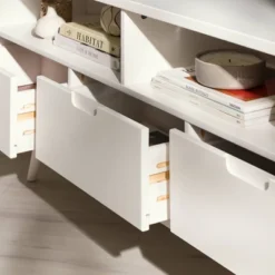 Cara Mid-Century Modern 3 Drawer Corner TV Stand For TVs Up To 58" - Saracina Home 30 Cara Mid-Century Modern 3 Drawer Corner TV Stand For TVs Up To 58" - Saracina Home -Cozy Living Sales Store GUEST 59f86cf1 f206 400e beed adf45df367ac