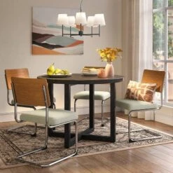 Cozy Living Sales Store 28 2pk Cecilton Chrome Cantilever Dining Chairs Cream Boucle - Threshold™