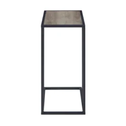 23" Modern Rectangle Two-Tone C Side Table With Metal Base - Saracina Home 12 23" Modern Rectangle Two-Tone C Side Table With Metal Base - Saracina Home -Cozy Living Sales Store GUEST 5bfa4338 4c50 438e 8f84 c70205739613