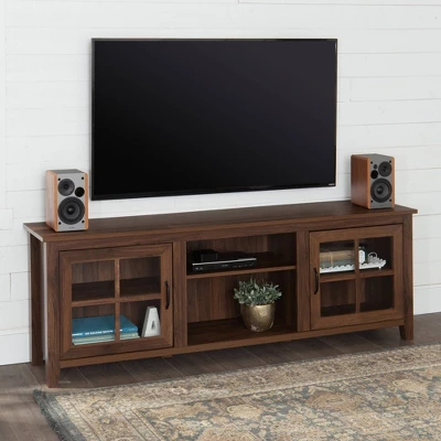 Tasi Glass Door Console TV Stand For TVs Up To 80" - Saracina Home 4 Tasi Glass Door Console TV Stand For TVs Up To 80" - Saracina Home - Image 4