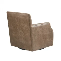 Glaser Faux Leather Swivel Chair Brown - Madison Park 11 Glaser Faux Leather Swivel Chair Brown - Madison Park -Cozy Living Sales Store GUEST 5f9bc0cf 07f0 4354 842a edce6fc8767f