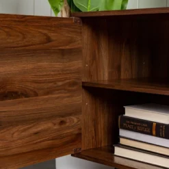 2 Door Mid-Century Modern Wood Storage TV Stand For TVs Up To 80" - Saracina Home -Cozy Living Sales Store GUEST 5faba6fd cf5d 430a ac22 16488fc6a4a7