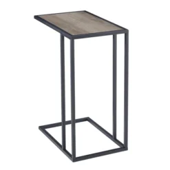 23" Modern Rectangle Two-Tone C Side Table With Metal Base - Saracina Home 13 23" Modern Rectangle Two-Tone C Side Table With Metal Base - Saracina Home -Cozy Living Sales Store GUEST 60d202d8 3d4a 432c abd0 7647db4d46f5
