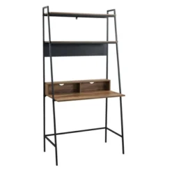 36" Writing Desk With Open Storage Ladder Bookshelf - Saracina Home 22 36" Writing Desk With Open Storage Ladder Bookshelf - Saracina Home -Cozy Living Sales Store GUEST 62238f92 a3f2 4932 b53f 1b8c4ab359c8