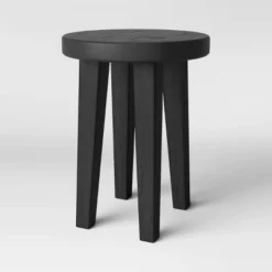 Woodland Carved Wood Accent Table - Black - Threshold 6 Woodland Carved Wood Accent Table - Black - Threshold -Cozy Living Sales Store GUEST 634c89c8 8094 4930 95a8 d9f0f703fa81