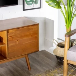 Solid Wood Mid-Century Modern TV Stand For TVs Up To 65" - Saracina Home 17 Solid Wood Mid-Century Modern TV Stand For TVs Up To 65" - Saracina Home -Cozy Living Sales Store GUEST 64291693 f8bf 4214 8739 2fe9a7cbadf0