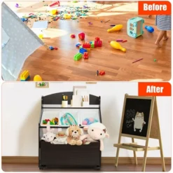 Costway Kids Wooden Toy Storage Unit Organizer W/Rolling Toy Box & Plastic Bins NaturalEspresso 19 Costway Kids Wooden Toy Storage Unit Organizer W/Rolling Toy Box & Plastic Bins NaturalEspresso -Cozy Living Sales Store GUEST 6649d054 ddae 4200 95c9 643014cf866f