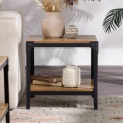 Set Of 2 Benny Urban Industrial Angle Iron Side Tables - Saracina Home 23 Set Of 2 Benny Urban Industrial Angle Iron Side Tables - Saracina Home -Cozy Living Sales Store GUEST 6787a235 c482 4325 8c73 2cb21fa3a98b