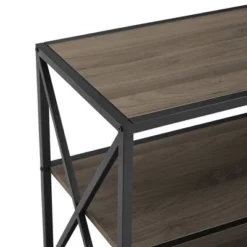 Modern Industrial X Frame Metal And Wood Media Bookshelf - Saracina Home 9 Modern Industrial X Frame Metal And Wood Media Bookshelf - Saracina Home -Cozy Living Sales Store GUEST 679c835e 1c70 43ee 9683 1e0a83265bd8