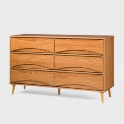 Mid-Century Modern Contoured 6 Drawer Dresser - Saracina Home 30 Mid-Century Modern Contoured 6 Drawer Dresser - Saracina Home -Cozy Living Sales Store GUEST 6812f9ff 3293 4562 9a04 8866ad65d497