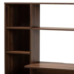 Ezra Wood Storage Computer Desk With Shelves Walnut - Baxton Studio 8 Ezra Wood Storage Computer Desk With Shelves Walnut - Baxton Studio -Cozy Living Sales Store GUEST 689cc118 a4cc 443f be99 36c684eb3632