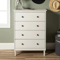 Stiva Classic Mid-Century Modern Vertical 4 Drawer Dresser - Saracina Home 13 Stiva Classic Mid-Century Modern Vertical 4 Drawer Dresser - Saracina Home -Cozy Living Sales Store GUEST 68d4ecb8 3e27 43b1 b59e edd78e340610