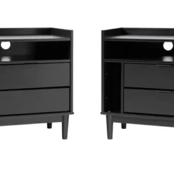 2pk Mid-Century Modern Solid Wood 2 Drawer Storage Nightstands - Saracina Home 16 2pk Mid-Century Modern Solid Wood 2 Drawer Storage Nightstands - Saracina Home -Cozy Living Sales Store GUEST 68ea8919 fae8 48c6 aef2 14de0162909c