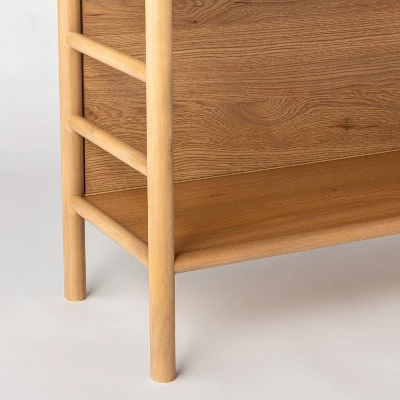 72" Holladay Curved Wooden Bookcase - Threshold™ Designed With Studio McGee 3 72" Holladay Curved Wooden Bookcase - Threshold™ Designed With Studio McGee - Image 3