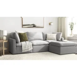 4pc Allandale Modular Sectional Sofa Set Gray - Threshold™