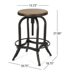 2pc Farmdale Industrial Firwood Adjustable Height Swivel Counter Height Barstools Antique Natural/Pewter - Christopher Knight Home 9 2pc Farmdale Industrial Firwood Adjustable Height Swivel Counter Height Barstools Antique Natural/Pewter - Christopher Knight Home -Cozy Living Sales Store GUEST 69b19cd7 e957 4efc 8672 63ce7d4d3a66