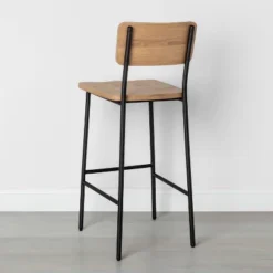 Wood & Steel Bar Stool - Natural/Black - Hearth & Hand™ With Magnolia 8 Wood & Steel Bar Stool - Natural/Black - Hearth & Hand™ With Magnolia -Cozy Living Sales Store GUEST 6eaa47a6 9822 41a0 a64f 3de14d1eaffd