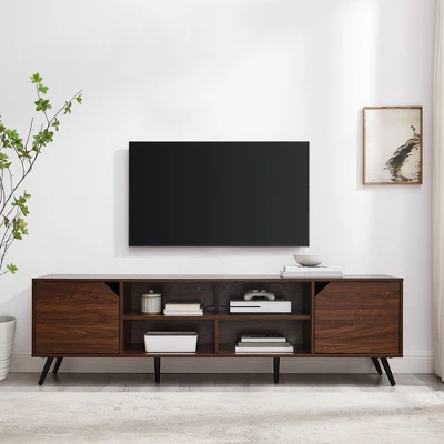 Mid-Century Modern Wide Storage TV Stand For TVs Up To 80" - Saracina Home 3 Mid-Century Modern Wide Storage TV Stand For TVs Up To 80" - Saracina Home - Image 3