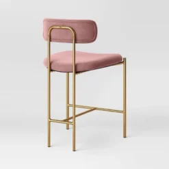 Orion Luxe Backed Counter Height Barstool With Brass Legs Blush Velvet - Threshold™ 5 Orion Luxe Backed Counter Height Barstool With Brass Legs Blush Velvet - Threshold™ -Cozy Living Sales Store GUEST 6fae67b2 b02e 4960 846e d794af26c1cf