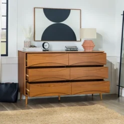 Mid-Century Modern Contoured 6 Drawer Dresser - Saracina Home 25 Mid-Century Modern Contoured 6 Drawer Dresser - Saracina Home -Cozy Living Sales Store GUEST 6fead62f 7409 4ab1 a4ea 29860158a949