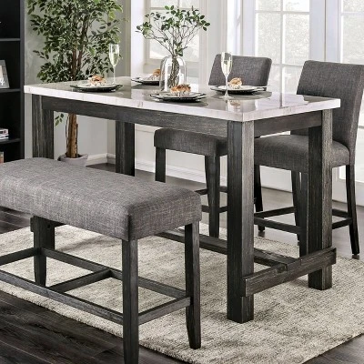 Norelo Rectangular Counter Height Table White - HOMES: Inside + Out 1 Norelo Rectangular Counter Height Table White - HOMES: Inside + Out