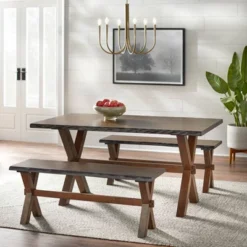 Cozy Living Sales Store 34 3pc Mandeville Dining Set Brown - Buylateral