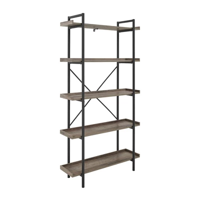 68" 5 Tray Shelf Urban Pipe X Back Bookshelf - Saracina Home 10 68" 5 Tray Shelf Urban Pipe X Back Bookshelf - Saracina Home - Image 10