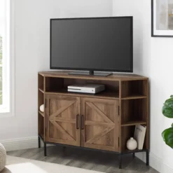 Atticus Modern Farmhouse 2 Door Corner TV Stand For TVs Up To 55" Rustic Oak - Saracina Home 15 Atticus Modern Farmhouse 2 Door Corner TV Stand For TVs Up To 55" Rustic Oak - Saracina Home -Cozy Living Sales Store GUEST 754db8fd 8a36 4b58 b192 cb00f68d49c3
