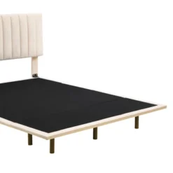Queen Size Upholstered Floating Velvet Platform Bed With Sensor Light And Headboard-ModernLuxe 18 Queen Size Upholstered Floating Velvet Platform Bed With Sensor Light And Headboard-ModernLuxe -Cozy Living Sales Store GUEST 75f18426 76a4 4916 a9fe 68af0a540d22