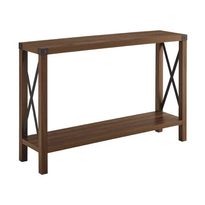 Sophie Rustic Industrial X Frame Entry Table - Saracina Home 11 Sophie Rustic Industrial X Frame Entry Table - Saracina Home - Image 11