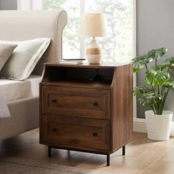 Transitional 2 Drawer Nightstand With USB Port - Saracina Home 11 Transitional 2 Drawer Nightstand With USB Port - Saracina Home -Cozy Living Sales Store GUEST 781ffe09 6d44 4a9f 8ed7 47a5be6b5603