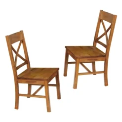 Cozy Living Sales Store 20 Set Of 2 Traditional Distressed Wood Dining Chairs - Saracina Home