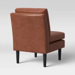 Gelbin Faux Leather Slipper Chair With Wood Legs - Threshold™ -Cozy Living Sales Store GUEST 79c6f7f3 f809 4654 bfbb 3f8fdad22532