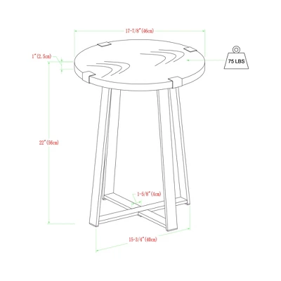 Wrightson Urban Industrial Faux Wrap Leg Round Side Table - Saracina Home 10 Wrightson Urban Industrial Faux Wrap Leg Round Side Table - Saracina Home - Image 10