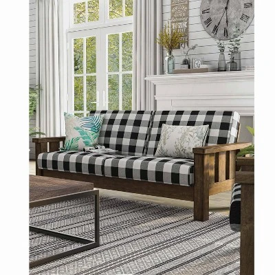Jovie Gingham Rustic Sofa - HOMES: Inside + Out 5 Jovie Gingham Rustic Sofa - HOMES: Inside + Out - Image 5