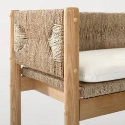 Elden Wood Bench With Woven Back And Loose Cushion Seat - Threshold™ Designed With Studio McGee 9 Elden Wood Bench With Woven Back And Loose Cushion Seat - Threshold™ Designed With Studio McGee -Cozy Living Sales Store GUEST 80c860d6 fb10 4439 978d 5bcb29b2d57b