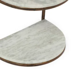 33.5" Bainville Modern Glam Handcrafted Marble Half Round Etagere Bookcase Natural White/Antique Brass - Christopher Knight Home 8 33.5" Bainville Modern Glam Handcrafted Marble Half Round Etagere Bookcase Natural White/Antique Brass - Christopher Knight Home -Cozy Living Sales Store GUEST 81ab22e6 eb7f 4b88 9722 a7abae7555a6