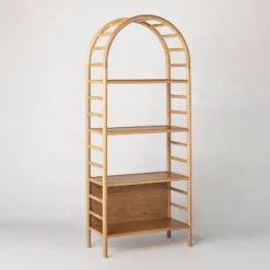 72" Holladay Curved Wooden Bookcase - Threshold™ Designed With Studio McGee 23 72" Holladay Curved Wooden Bookcase - Threshold™ Designed With Studio McGee -Cozy Living Sales Store GUEST 84aacca0 2437 4d03 8b04 6e3f30c27fb1