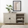 58" Diagonal Grooved Door Sideboard With Open Storage - Saracina Home