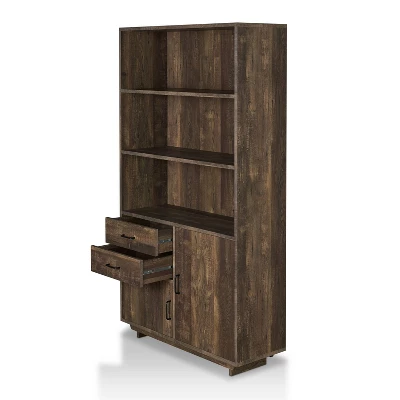 69.8" Tappan Bookcase With Cabinet Reclaimed Oak - HOMES: Inside + Out 4 69.8" Tappan Bookcase With Cabinet Reclaimed Oak - HOMES: Inside + Out - Image 4