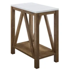 Taylen A Frame Farmhouse Open Storage Side Table - Saracina Home -Cozy Living Sales Store GUEST 8a56e050 18a3 4e19 8714 e5ed52064b38