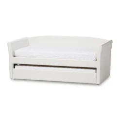 Twin Camino Modern And Contemporary Faux Leather Upholstered Daybed With Guest Trundle Bed - Baxton Studio -Cozy Living Sales Store GUEST 8c50bd10 39aa 4377 8172 b3bffc60c94e