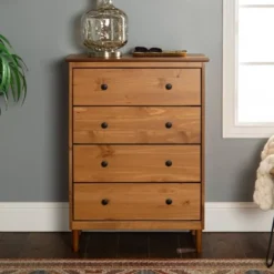 Stiva Classic Mid-Century Modern Vertical 4 Drawer Dresser - Saracina Home 11 Stiva Classic Mid-Century Modern Vertical 4 Drawer Dresser - Saracina Home -Cozy Living Sales Store GUEST 8d80b7b0 7a6b 40f6 8fc7 edeb7656d79f