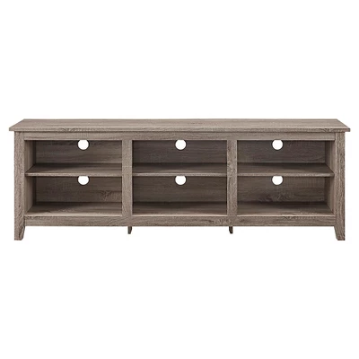 Transitional 6 Cubby Wood Open Storage Wood TV Stand For TVs Up To 80"- Saracina Home 10 Transitional 6 Cubby Wood Open Storage Wood TV Stand For TVs Up To 80"- Saracina Home - Image 10
