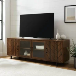 Vik Modern Boho 4 Door Herringbone TV Stand For TVs Up To 80" - Saracina Home 15 Vik Modern Boho 4 Door Herringbone TV Stand For TVs Up To 80" - Saracina Home -Cozy Living Sales Store GUEST 9063eb92 b49a 4de7 8042 61e07cd7b281